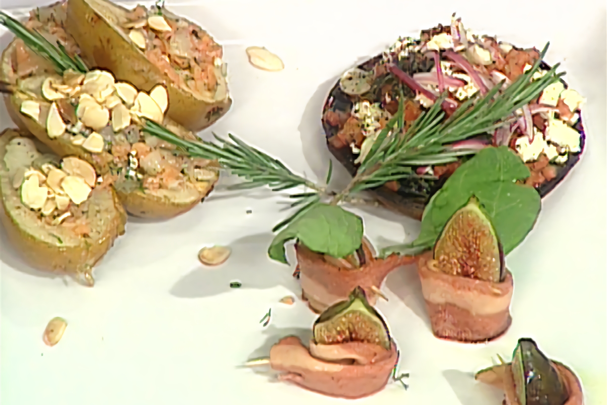 Hongos portobellos con jitomates y queso de cabra El Gourmet