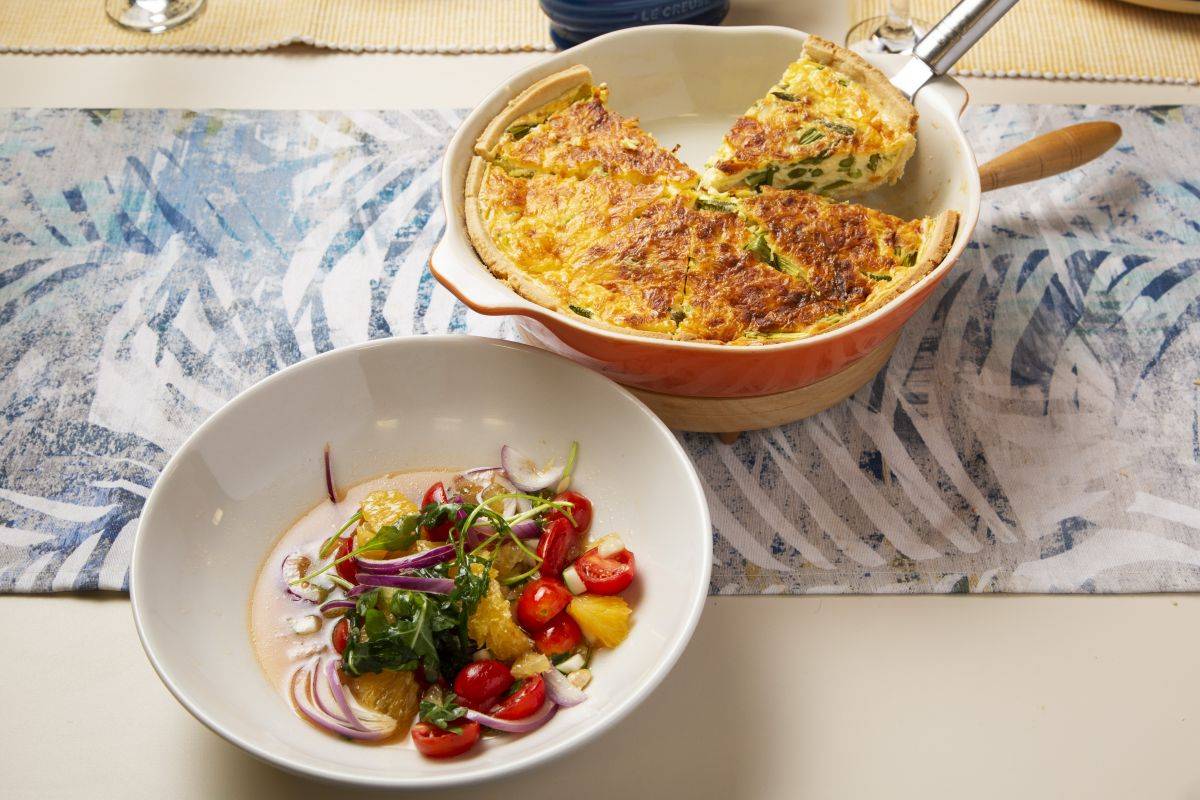 Quiche de Vegetales con Salsa de Jitomate Rostizado El Gourmet