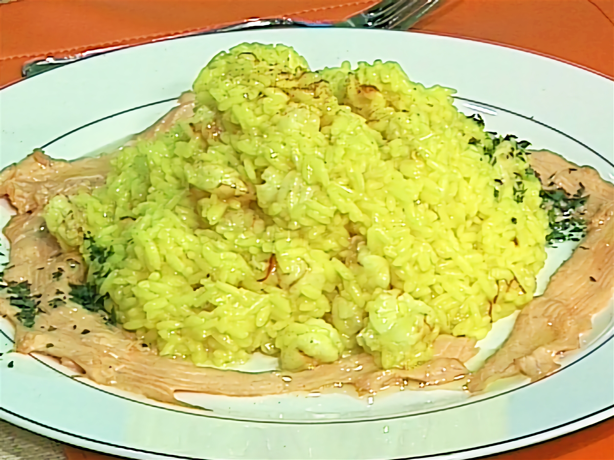 Risotto allo zafferano con gamberi e salmone El Gourmet